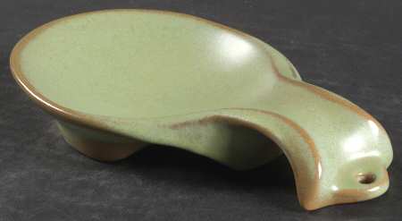 Plainsman Green Spoon Rest/Holder (Holds 1 Spoon)