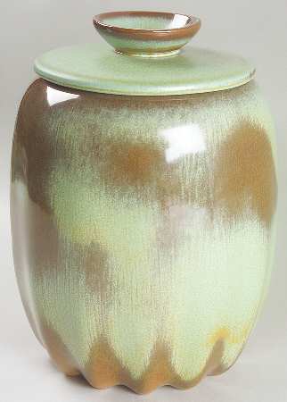 Plainsman Green Flour Canister & Lid