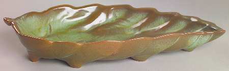 Plainsman Green 12" Leaf Dish by Frankoma