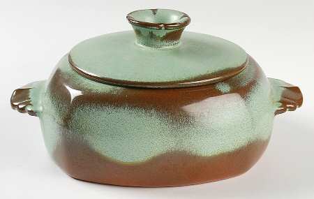 Plainsman Green 1.5 Qt Round Covered Casserole