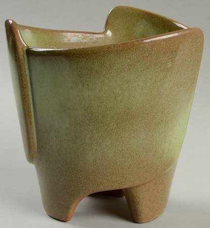 Plainsman Green 5" Footed Planter