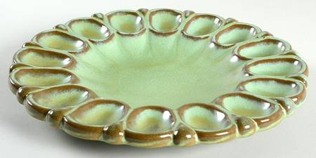 Plainsman Green Deviled Egg Plate