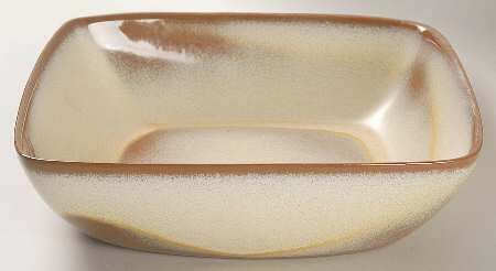 Plainsman Gold Square Salad Serving Bowl