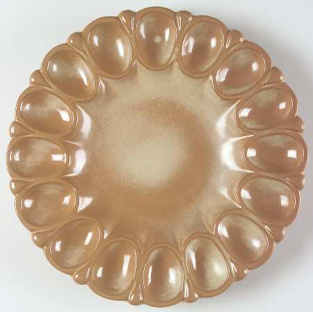 Plainsman Gold Deviled Egg Plate by Frankoma