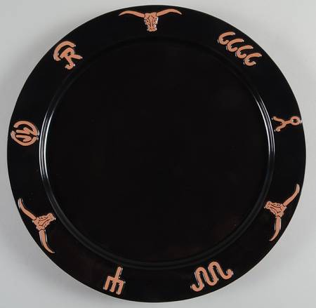 Ranch Black 13" Chop Plate (Round Platter) by Frankoma