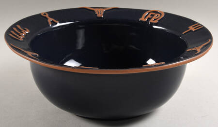 Ranch Navy Blue 10" Round Vegetable Bowl