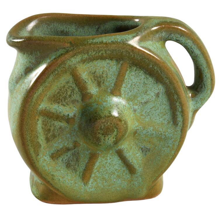 Wagon Wheel Prairie Green Individual Creamer