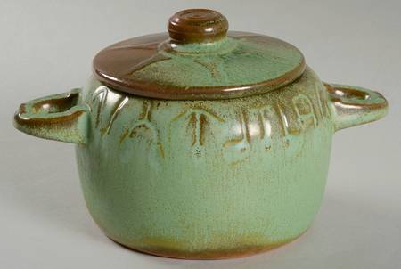 Wagon Wheel Prairie Green Individual Casserole & Lid