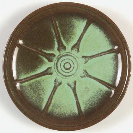 Wagon Wheel Prairie Green Bread & Butter Plate