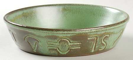 Wagon Wheel Prairie Green 8" Round Vegetable Bowl