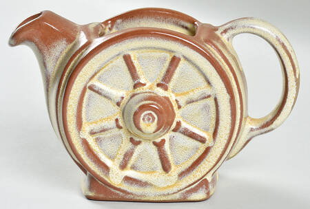 Wagon Wheel Desert Gold Mini Teapot No Lid