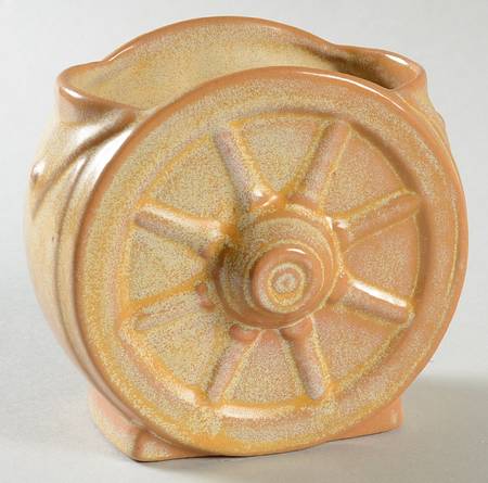 Wagon Wheel Desert Gold Sugar Bowl No Lid by Frankoma