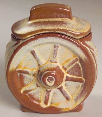 Wagon Wheel Desert Gold Sugar Bowl & Lid
