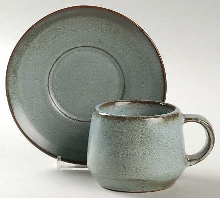 Westwind (Woodland Moss) Flat Cup & Saucer Set