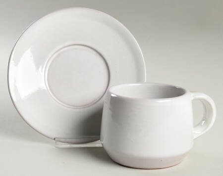 Westwind (White Sand) Flat Cup & Saucer Set