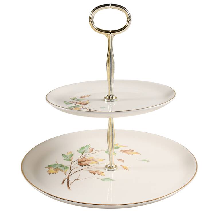 Breeze 6 5/8"-10"  2 Tiered Serving Tray (Dp, Sp) HC