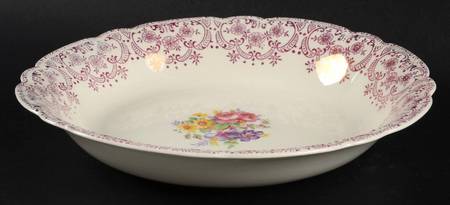 Burgundy Lace Coupe Soup Bowl