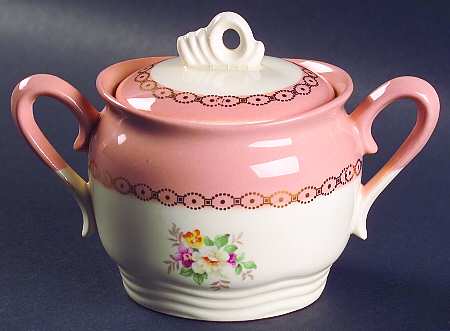 Dusty Rose Sugar Bowl & Lid