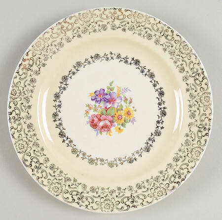 Gold Lace Salad Plate