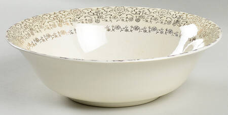 Gold Lace 8" Round Vegetable Bowl