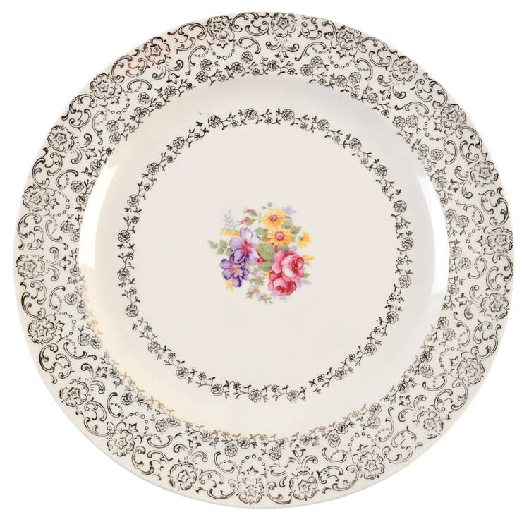 Gold Lace Dinner Plate