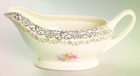 Gold Lace Gravy Boat