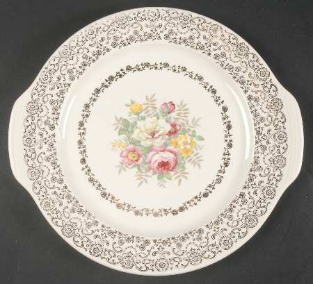 Old Lace Handled Cake Plate