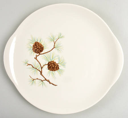 Pine Cone Handled Cake Plate