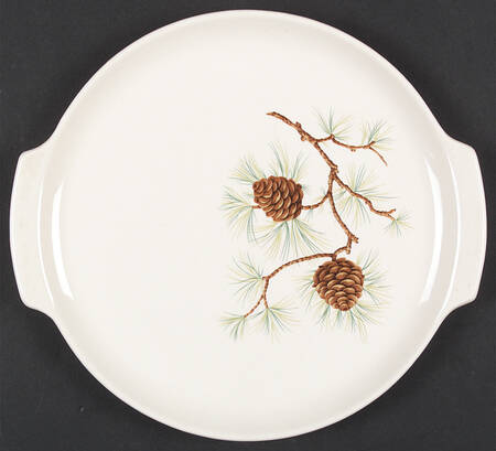 Pine Cone Handled Cake Plate