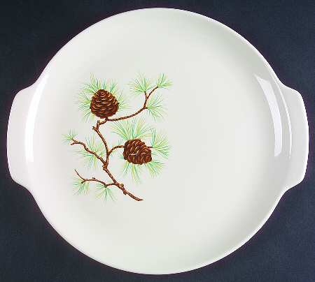 Pine Cone Handled Cake Plate