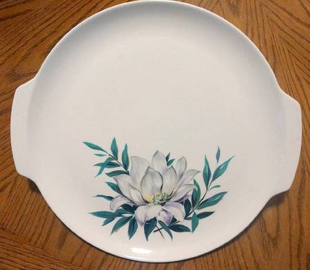 Pond Lily Handled Cake Plate