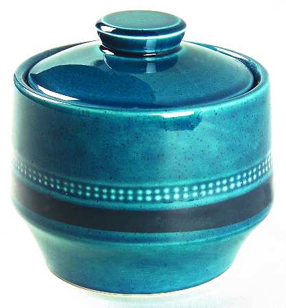 Barbados Teal Sugar Bowl & Lid