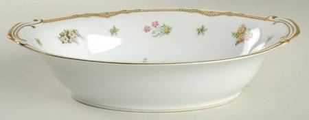 Fleurette 10" Oval Vegetable Bowl