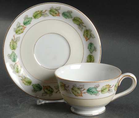 Garland Footed Cup & Saucer Set