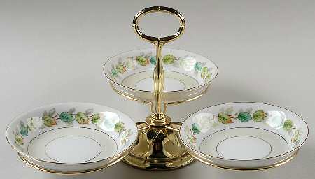 Garland 7" x 12" 3-Part Relish & Metal Stand (FR) HC