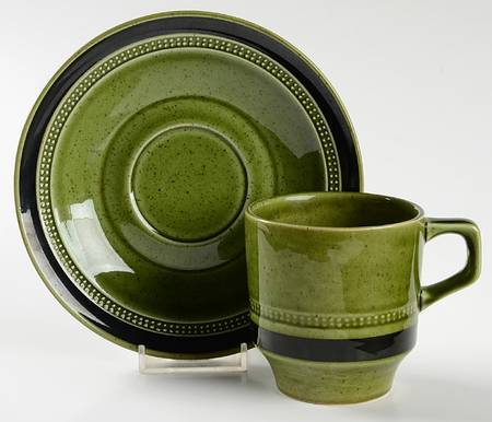 Moss Antiqua Flat Cup & Saucer Set