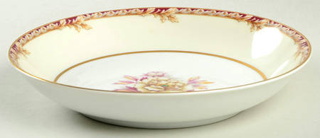 Peony (Band Border) Coupe Soup Bowl