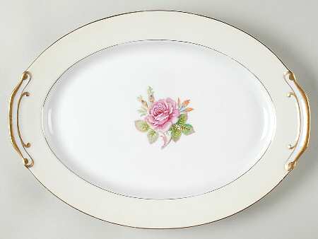 Rosette 14" Oval Serving Platter