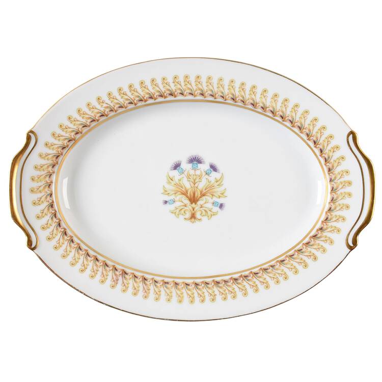 Royal Thistle 12" Oval Serving Platter by Fuji