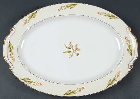 Tropic Leaf 16" Oval Serving Platter