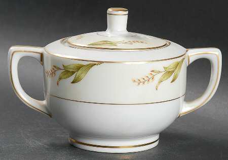 Tropic Leaf Sugar Bowl & Lid