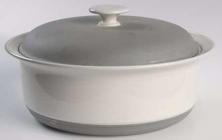 Villa Grande Grey Round Covered Vegetable