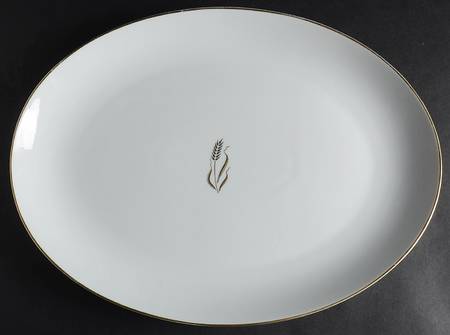 Gold Wheat 16" Oval Serving Platter