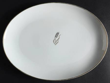 Gold Wheat 12" Oval Serving Platter