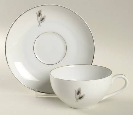 Gold Wheat Flat Cup & Saucer Set