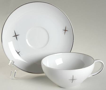Cross Star Flat Cup & Saucer Set