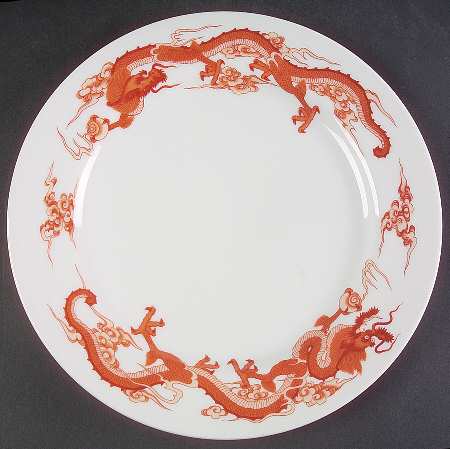 Dragon Red Luncheon Plate