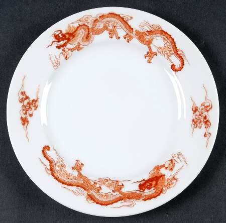 Dragon Red Bread & Butter Plate