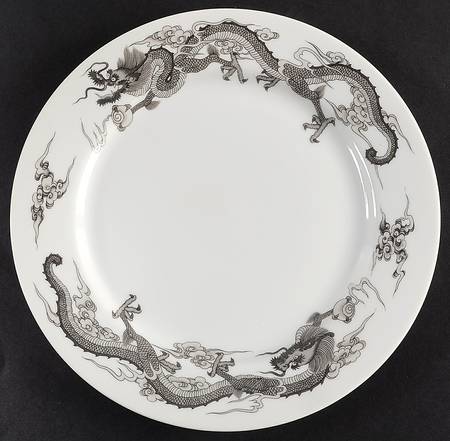 Dragon Gray Luncheon Plate