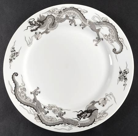 Dragon Gray Dinner Plate
